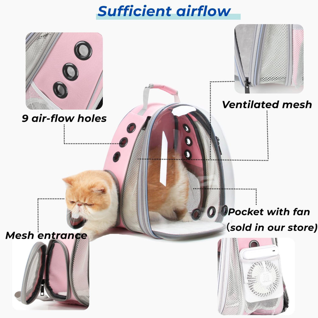 Lollimeow Expandable Bubble Cat Carrier Backpack, Supports up to 16 lbs