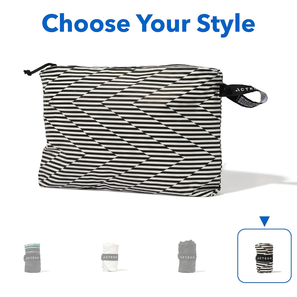 Acteon Wet Dry Bag for Gym Clothes & Swim, Water-Resistant Pouch - Zag