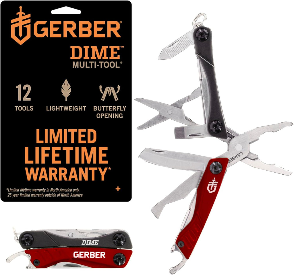 Gerber Dime 12-in-1 Mini Multitool Pliers, Pocket Knife,Bottle Opener,Black