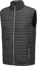 Little Donkey Andy Men's Golf Vest, Lightweight Puffer Sleeveless Jacket Gray/Black A2 M