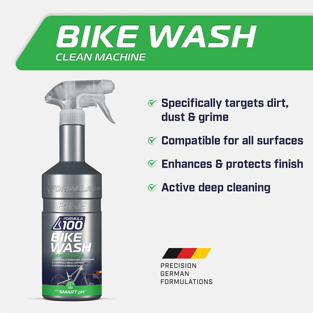 Clean Machine Bike Wash for Cleaning Bicycles & Electric Bikes No-Run Gel Formula Works on All Surfaces, Lifts Away Dirt & Grime
