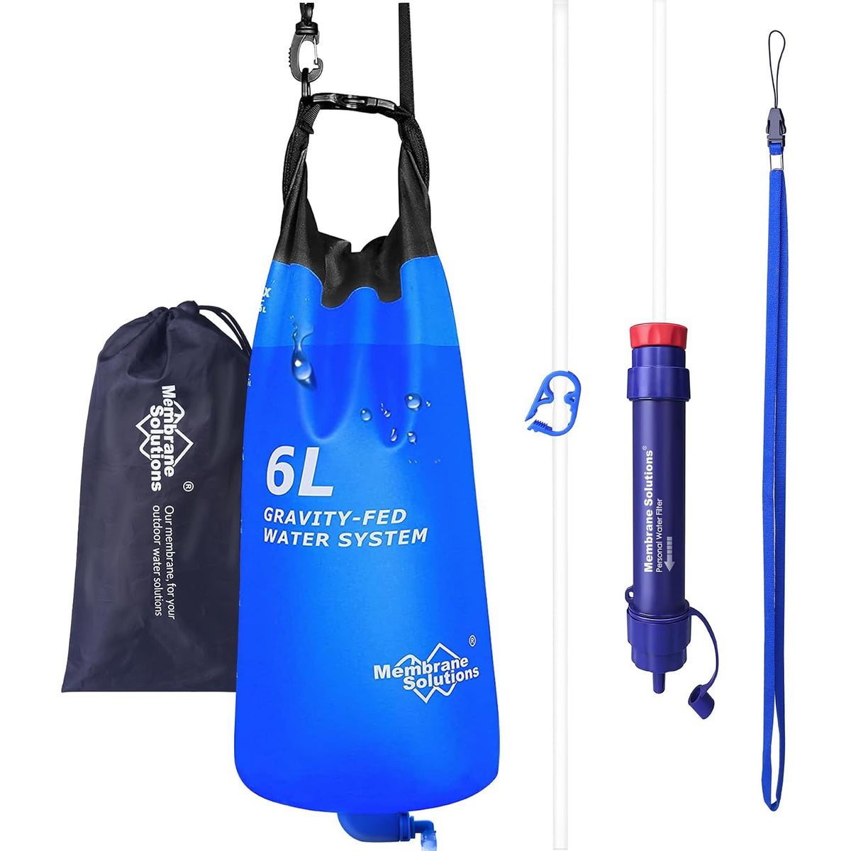 Membrane Solutions 6L Gravity Water Filter Pro for Group Camping