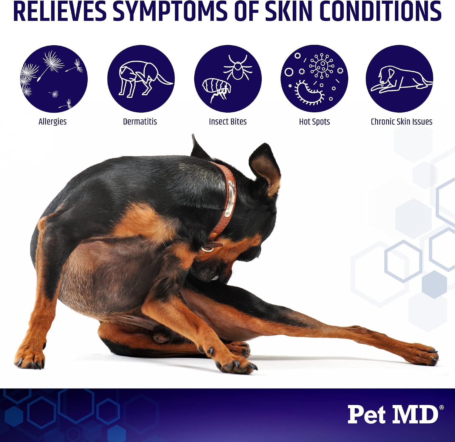 Pet MD Hydrocortisone Spray for Dogs, Cats, Horses - 4 oz | Itch Relief Spray &amp; Hot Spot Remedy for Dogs Irritated Dry Itchy Skin, Allergies, &amp; Other Topical Discomforts