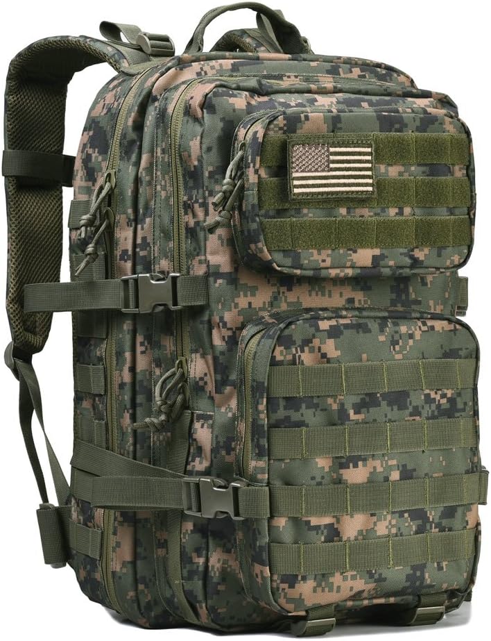 REEBOW GEAR Military Tactical Backpack for Men 3 Day Survival Bag Black