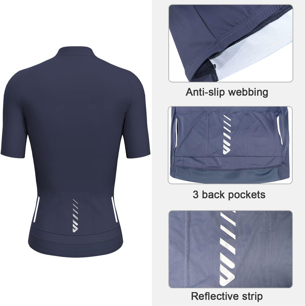 Wulibike Cycling Jersey Women Long Sleeve,Bike Shirts for Women Biking Tops Breathable Cycle Jerseys with 4 Pockets
