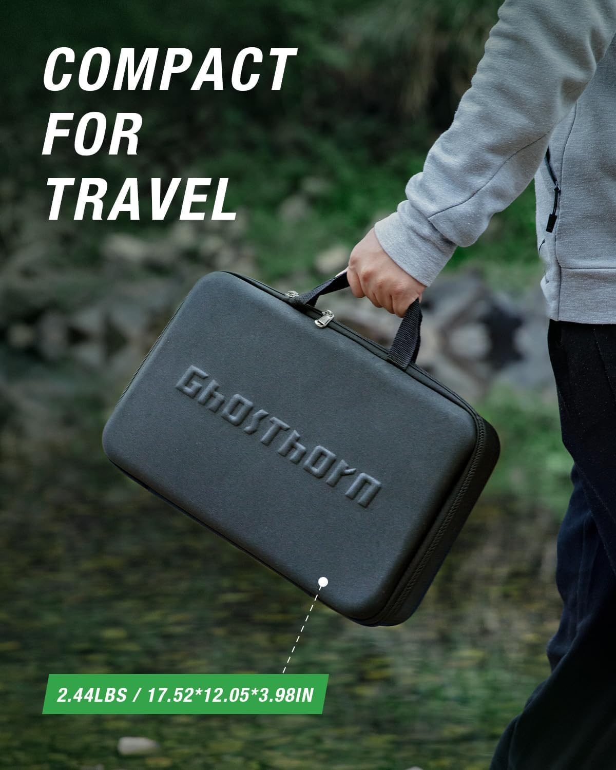Ghosthorn Telescopic Fishing Rod and Reel Combo,Spinning Travel Kit