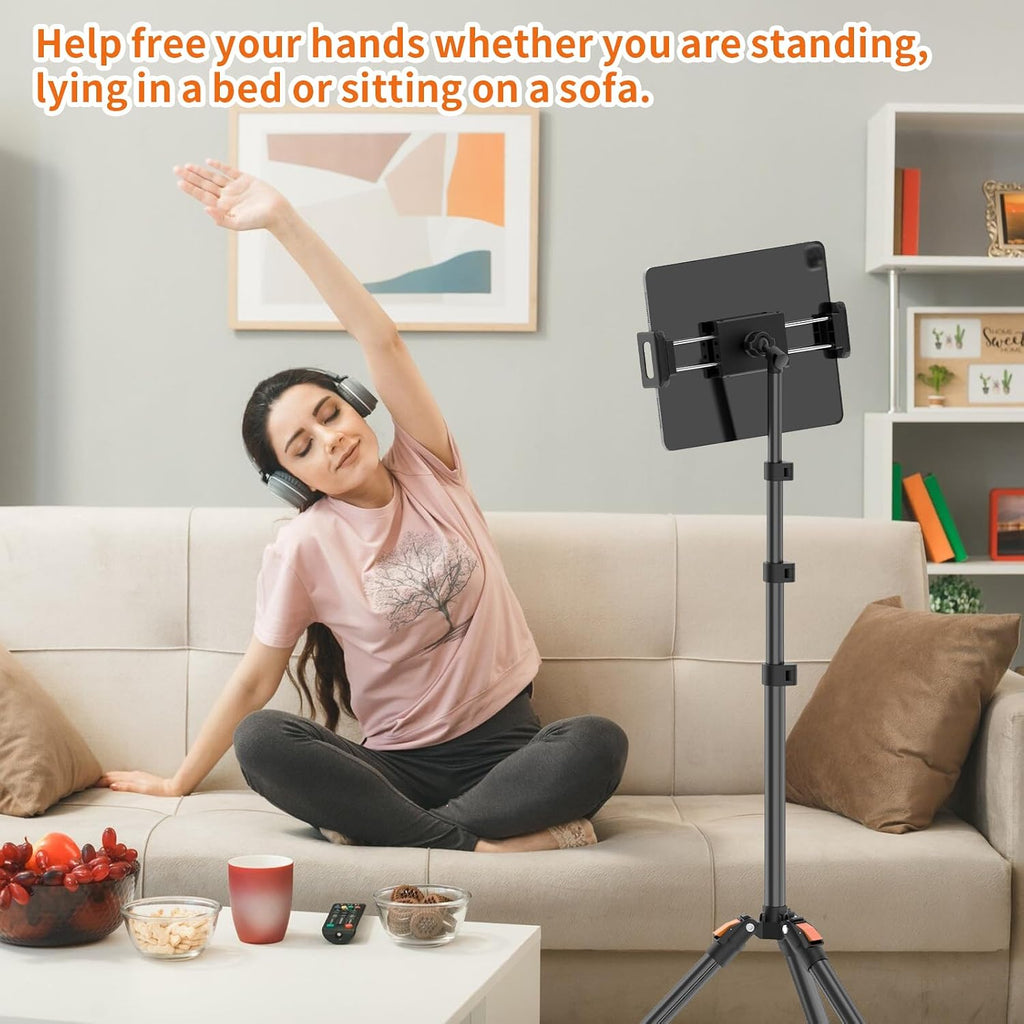 XXZU 72in Tablet Floor Stand Tripod, Aluminum Tablet Stand Holder for iPad