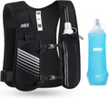 MIER Reflective Running Vest for Men Women with 500ml Soft Hydration Flask