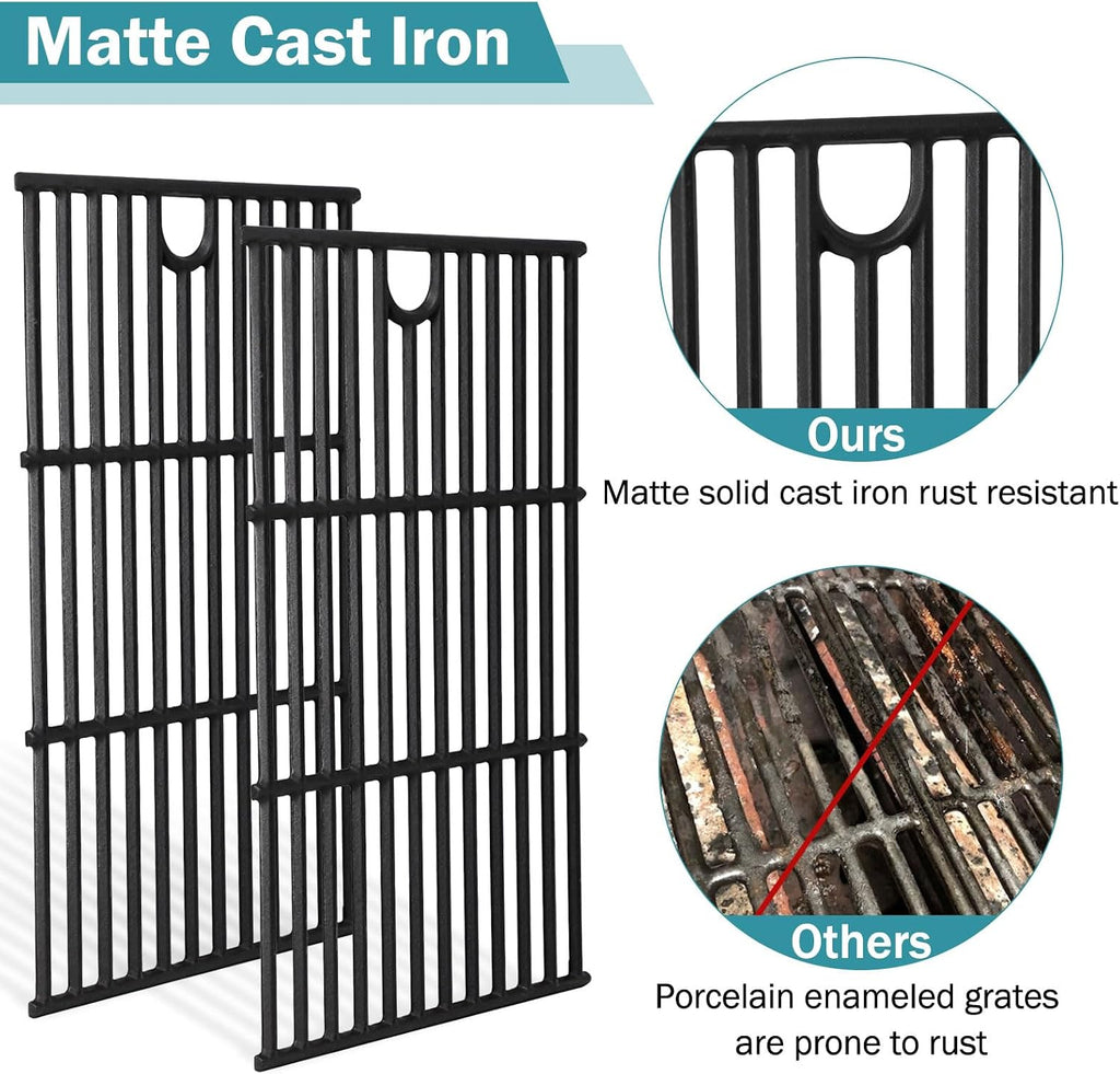 Criditpid 17 Inch Grill Grates for Charbroil Performance 6 Burner 463229021 463229521 463228622 463259223, Cooking Grates Grids for Char-Broil Grill Parts, G426-0005-W1 Char-Broil Grill Grates