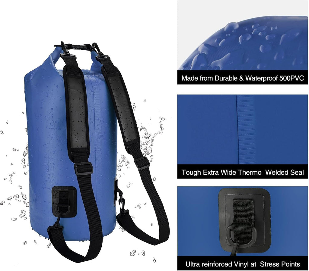 Piscifun Dry Bag, Waterproof Floating Backpack 10L/20L/30L/40L
