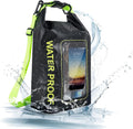 IP68 Waterproof Dry Bag,5L Roll Top Pool Bag,Large Waterproof Phone Pouch,for Boating Kayaking Camping (Black 5L)