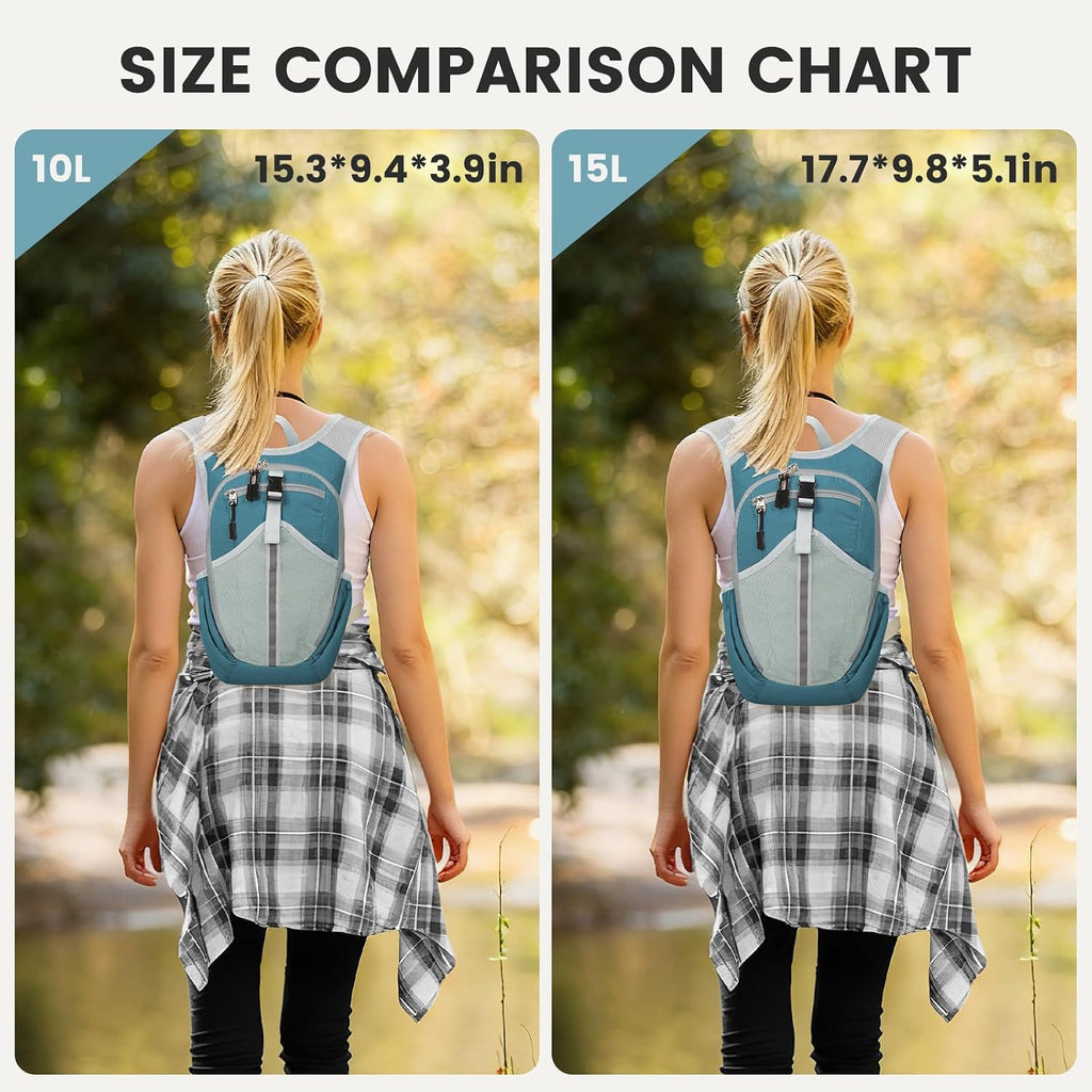 10L Small Hiking Backpack - Lightweight Foldable Backpack, Blue