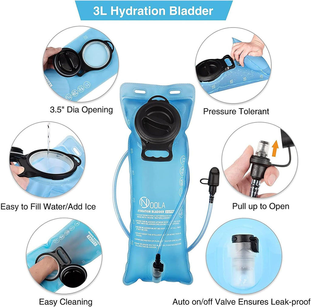 NOOLA Hydration Backpack with 3L Water Bladder, Tactical Pack for Hiking