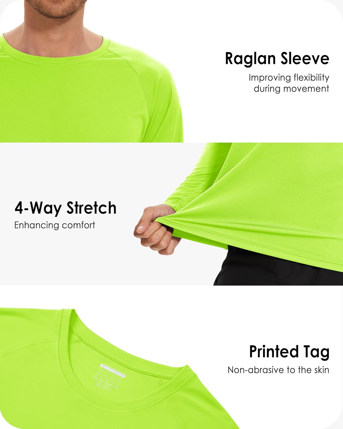 Boladeci Men's UPF 50+ Sun Protection UV SPF Shirts Long Sleeve Lightweight Quick Dry Swim T-Shirts Rash Guard