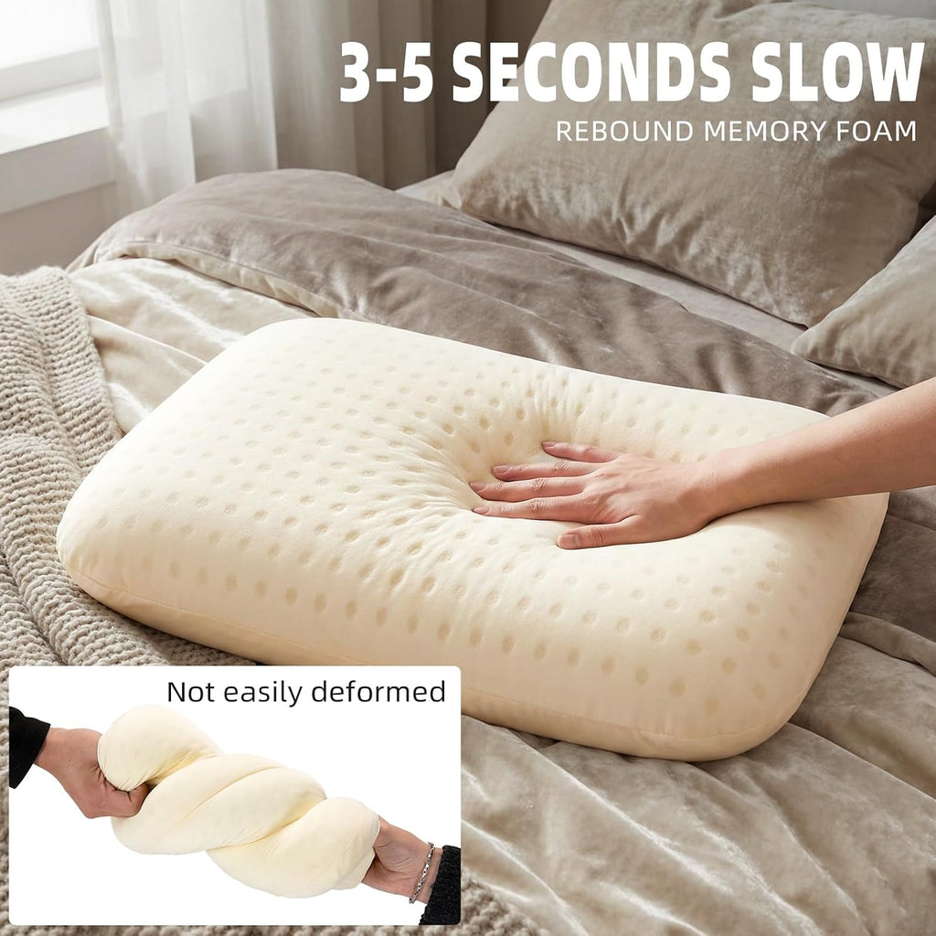 BISINNA Camping Memory Foam Pillow Backpacking Pillow with Removable Cover