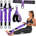 Pedal Resistance Bands with Handles, 90Lbs Adjustable Exercise Band Set