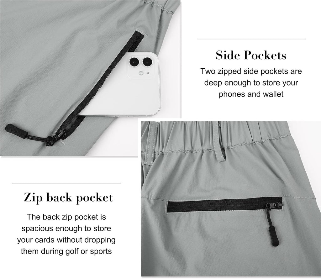 Suwangi Mens Hiking Cargo Shorts Casual Travel Tactical Short for Men | Lightweight，Breathable, Quick Dry，Water Resistant，Outdoor Shorts，Trip，Golf，Camping, Fishing Shorts with 5 Zipper Pockets