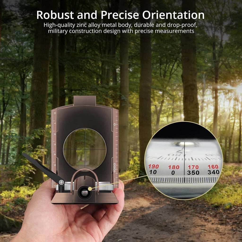 Anbte Hiking Compass, IP65 Waterproof Metal Compass for Camping Navigation