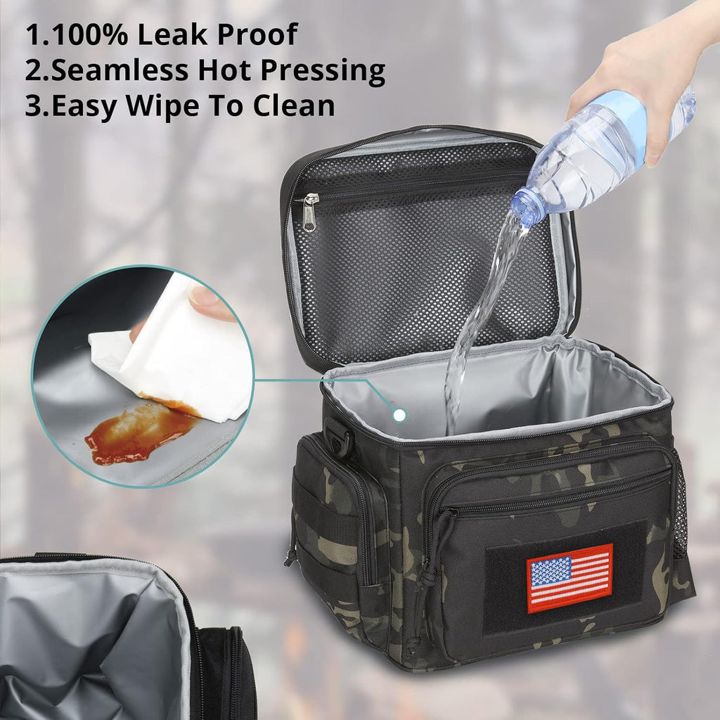 Lunch Box for Men, 12L Leakproof Tactical Lunch Bag Large Cooler for work