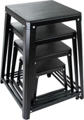 Metal Plyometric Jumping Box, Steel Fitness Exercise Jump Platforms Box for Conditioning Strength and Agility Training, 12 Inch Anti-Slip Workout Step Up Box for Home Gym