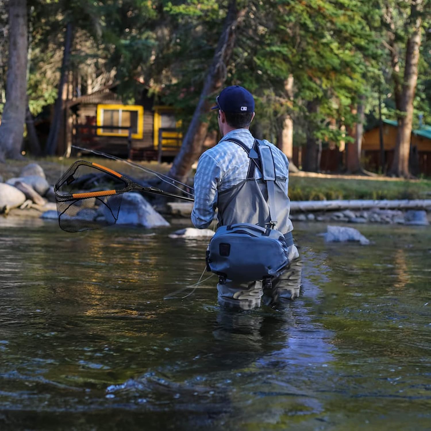 Floating Fishing Landing Net - Foldable for Freshwater or Saltwater - Folding and Fly Fishing