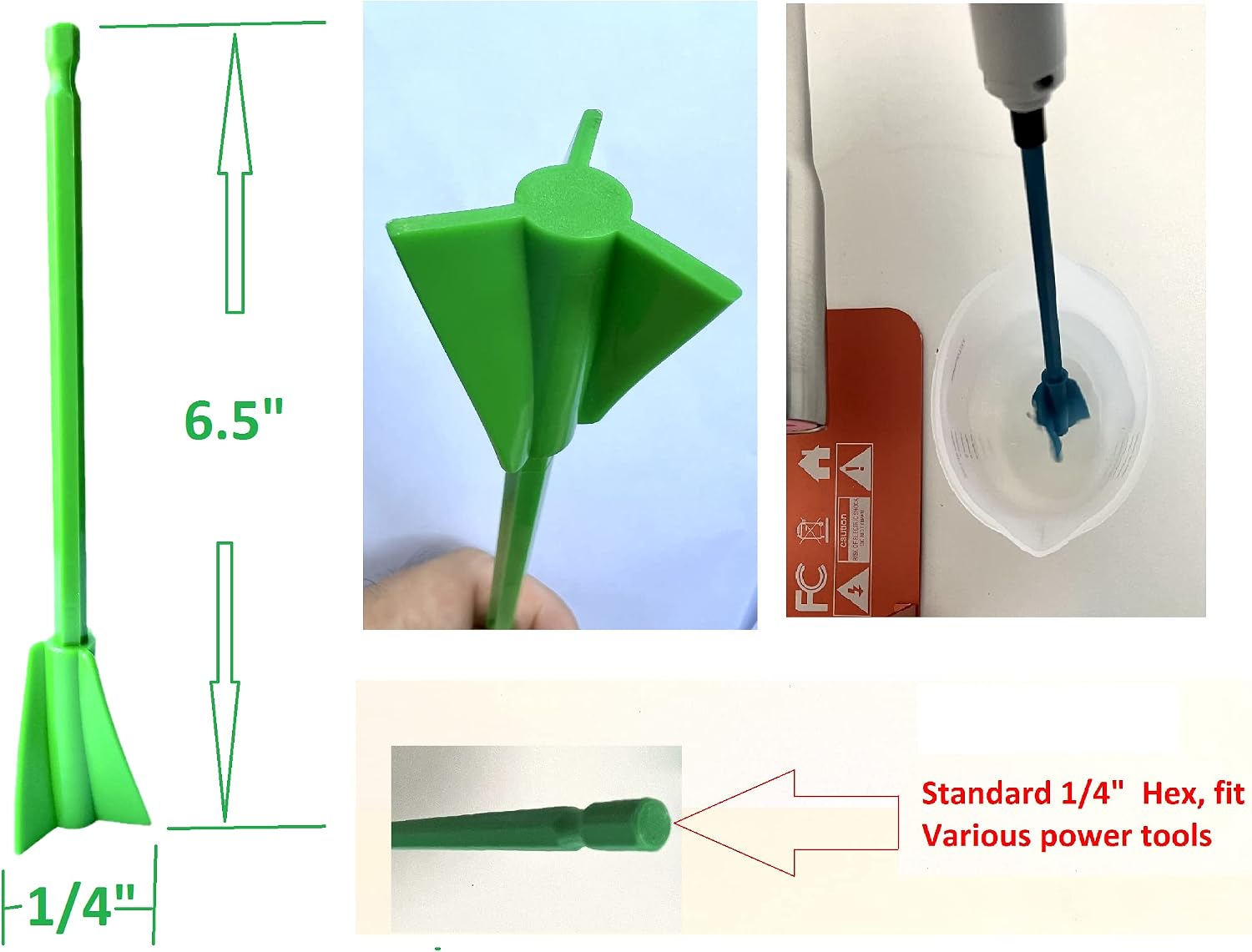 Epoxy Mixer Attachment for Drill Reusable Paint Mixer for Drill Resin Mixer Paint Stirrers Drill mixer Drill Attachment For Resin Molds Mixing (18)