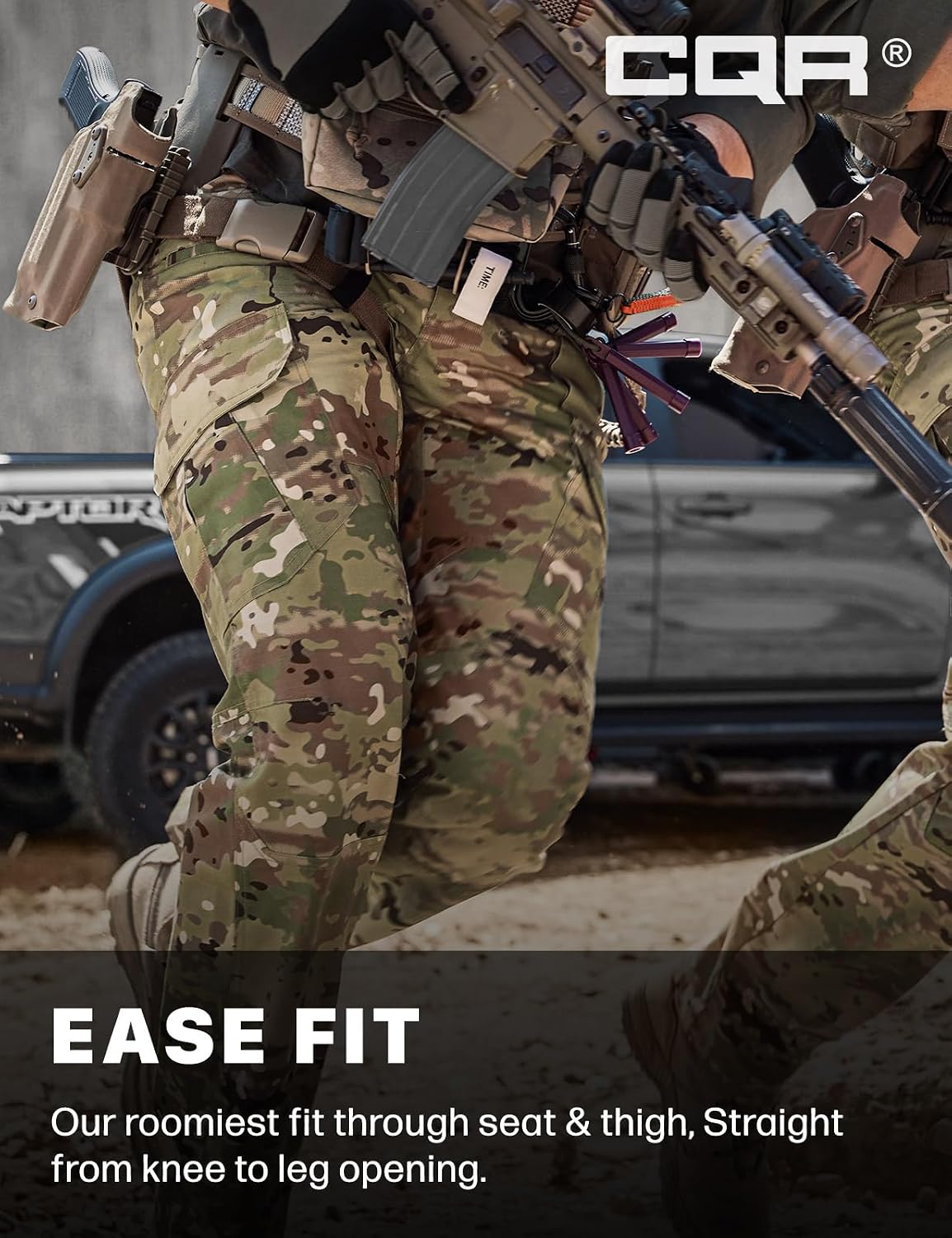 CQR Men's Tactical Pants, Water Resistant Ripstop Cargo Pants, Lightweight EDC Work Hiking Pants, Outdoor Apparel