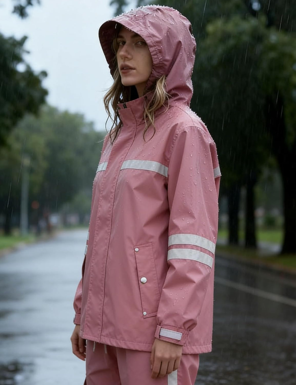 Waterproof Rain Suit for Men Women, Durable Rain Jacket and Pants 2 Piece