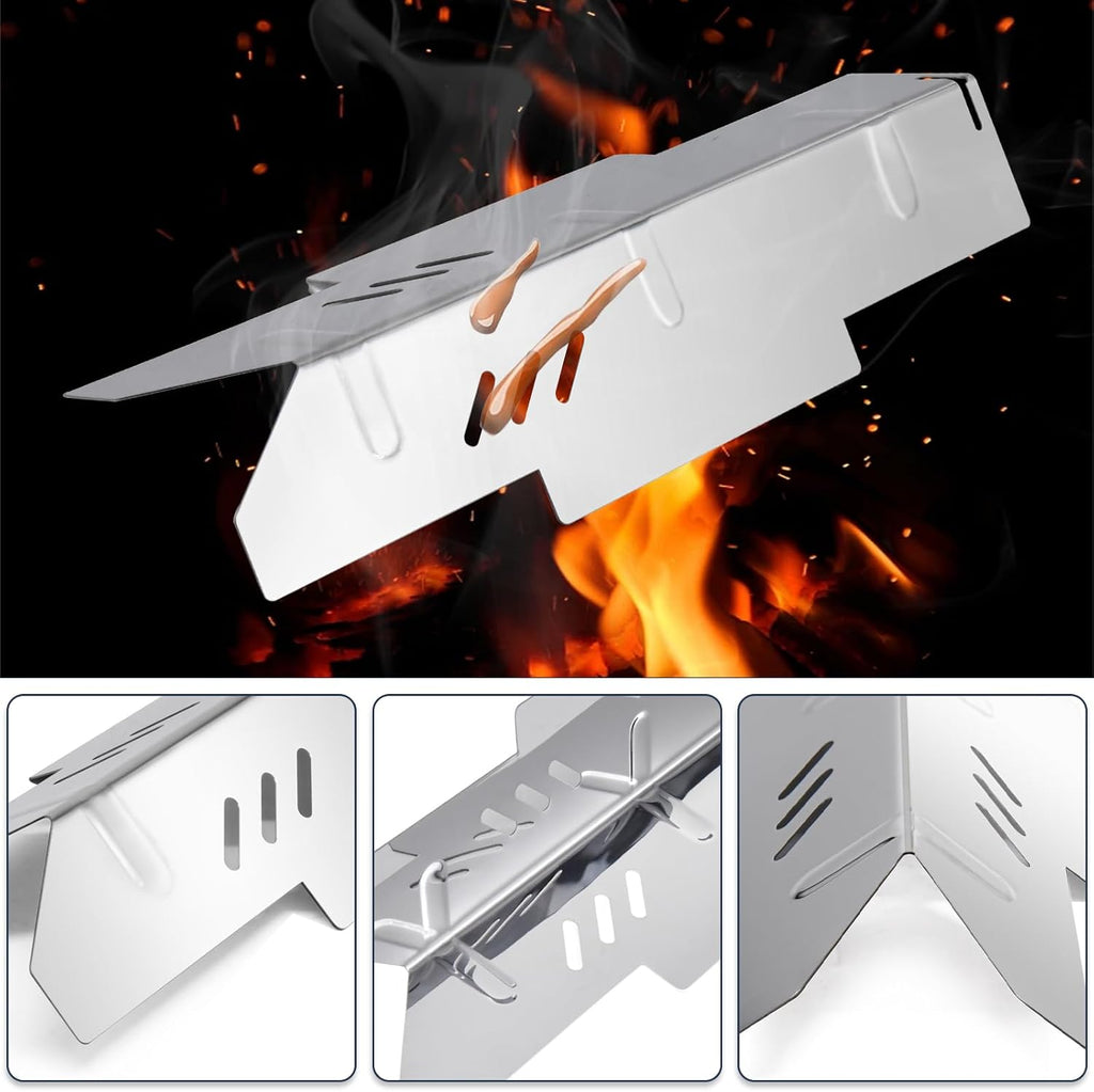 Criditpid Grill Replacement Parts for Dyna Glo DGF350CSP DGF350CSP-D 2 Burner Grill, Stainless Steel Grill Heat Tents & Grill Grates Kit for Dyna-Glo DGF350CSP Grill.