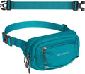 WATERFLY Small RFID Fanny Pack: 1.5L Waist Bag 12" Extender Belt for Hiking