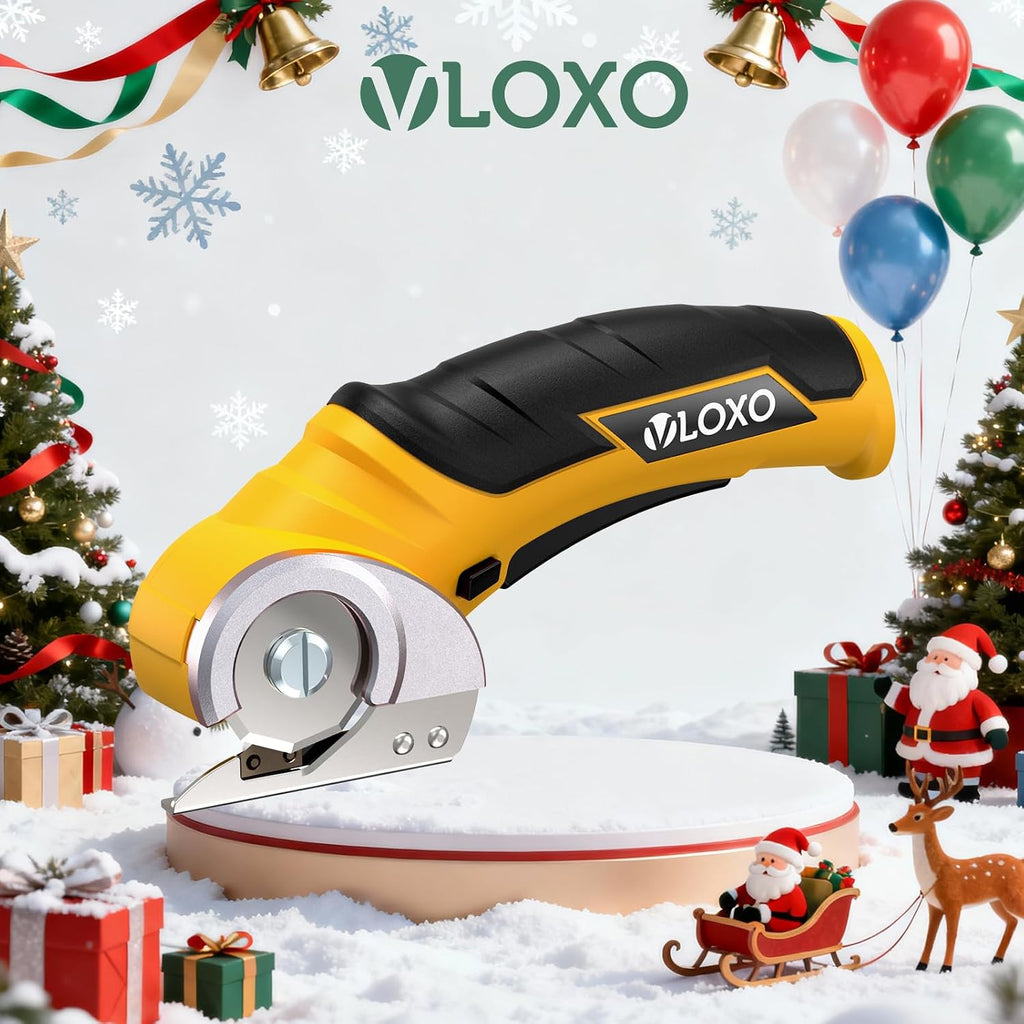 VLOXO Cordless Electric Scissors Cardboard Cutter with Safety Lock