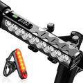 Vastfire 17 LED Bike Lights 5000 Lumen, Super Bright Bicycle Light for Night Riding, USB Rechargeable Bike Headlight and Taillight, Waterproof Wide Beam Bike Front Light with Digital Power Display
