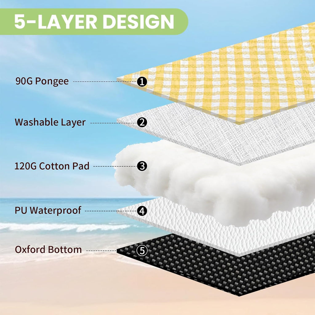 Waterproof Sandproof Beach Blanket Outdoor Picnic Mat(60"*80")