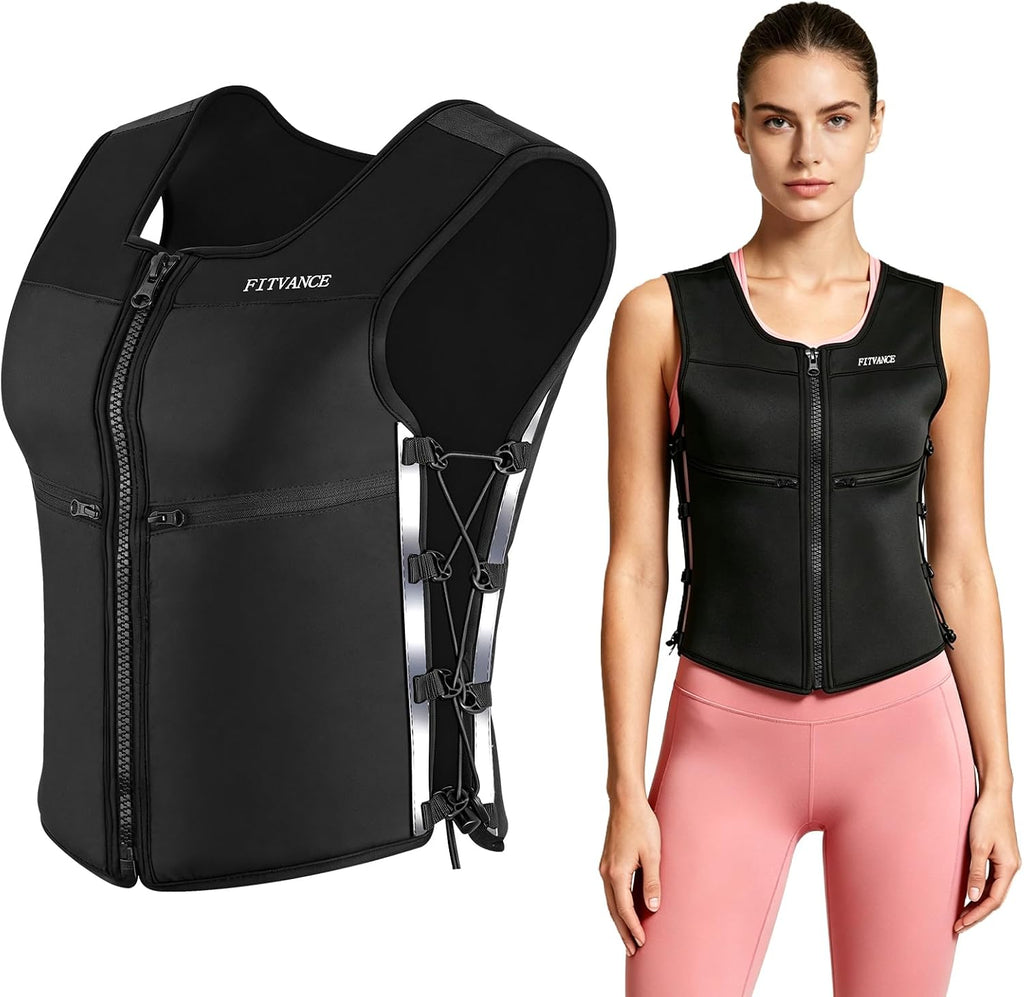 5/10/18lb Adjustable Weighted Vest Women w/Silicone Weights,Walking Vest