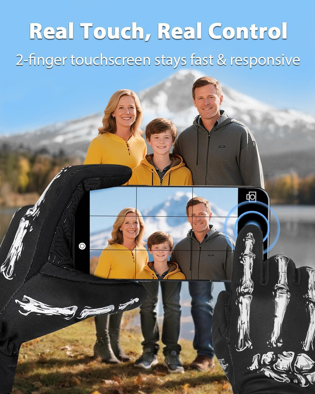 RIGWARL Winter Gloves for Men, Waterproof Touchscreen, Cold Weather