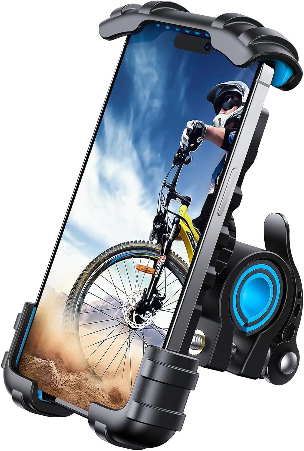 Lamicall Bike Phone Holder Motorcycle Mount - One-Hand Operation, Lockable