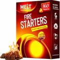 Melt Candle Fire Starter (160 Cubes) for Indoor Fireplace & Wood Stove