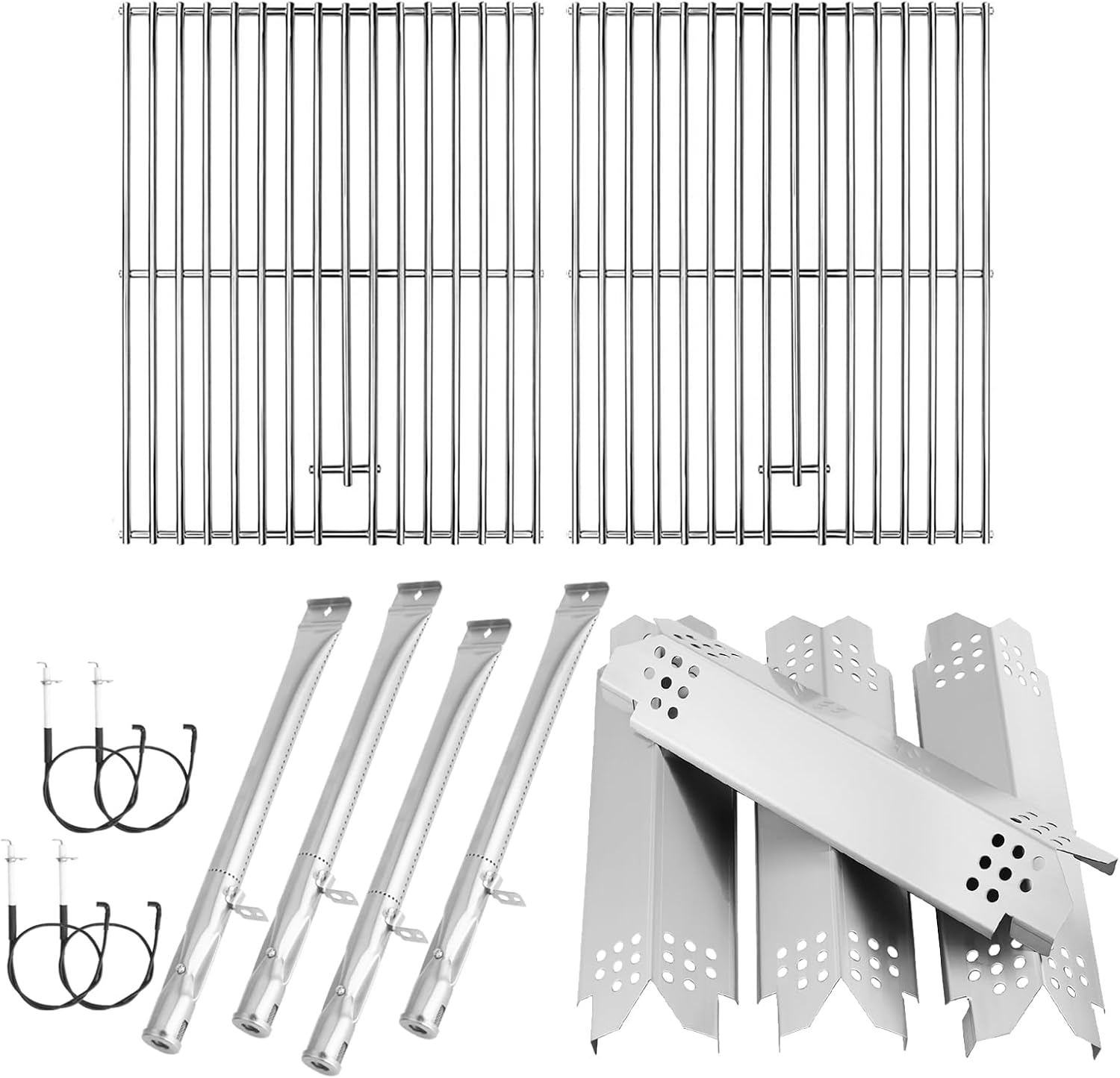 Replacement Parts Kit for Nexgrill 4 Burner 720-0830X 720-0830XF 720-0830XM, Grill Parts Kit for Nexgrill 720-0830X Replacement Parts, Grill Grate Kit for Nexgrill Replacement Parts 4 Burner