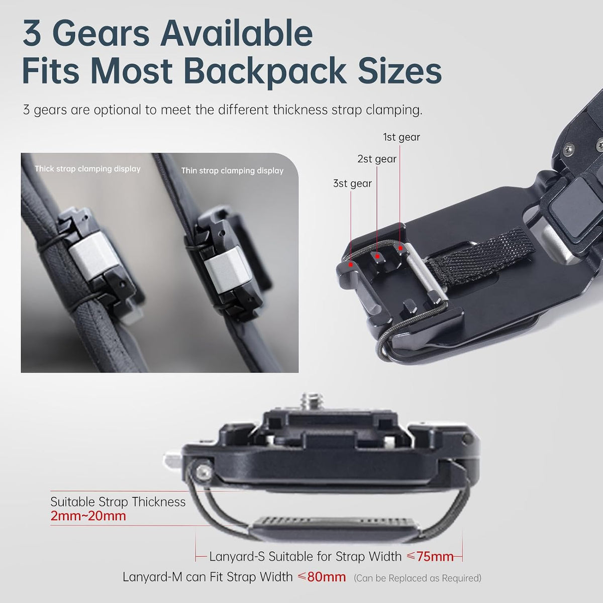 FALCAM F38 Backpack Camera Clip V2 with Plate