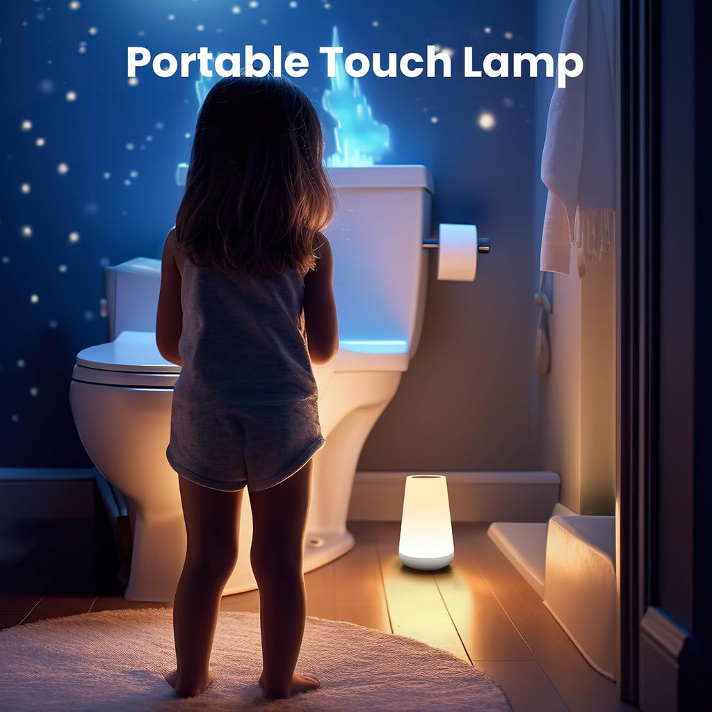 THAUSDAS Telecontrol Night Light Touch Lamp: 13 Colors, 5 Brightness, White