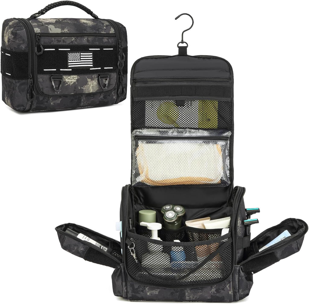 Tactical Toiletry Bag for Men, Hanging Travel Toiletry Bag Men Dropp Kit