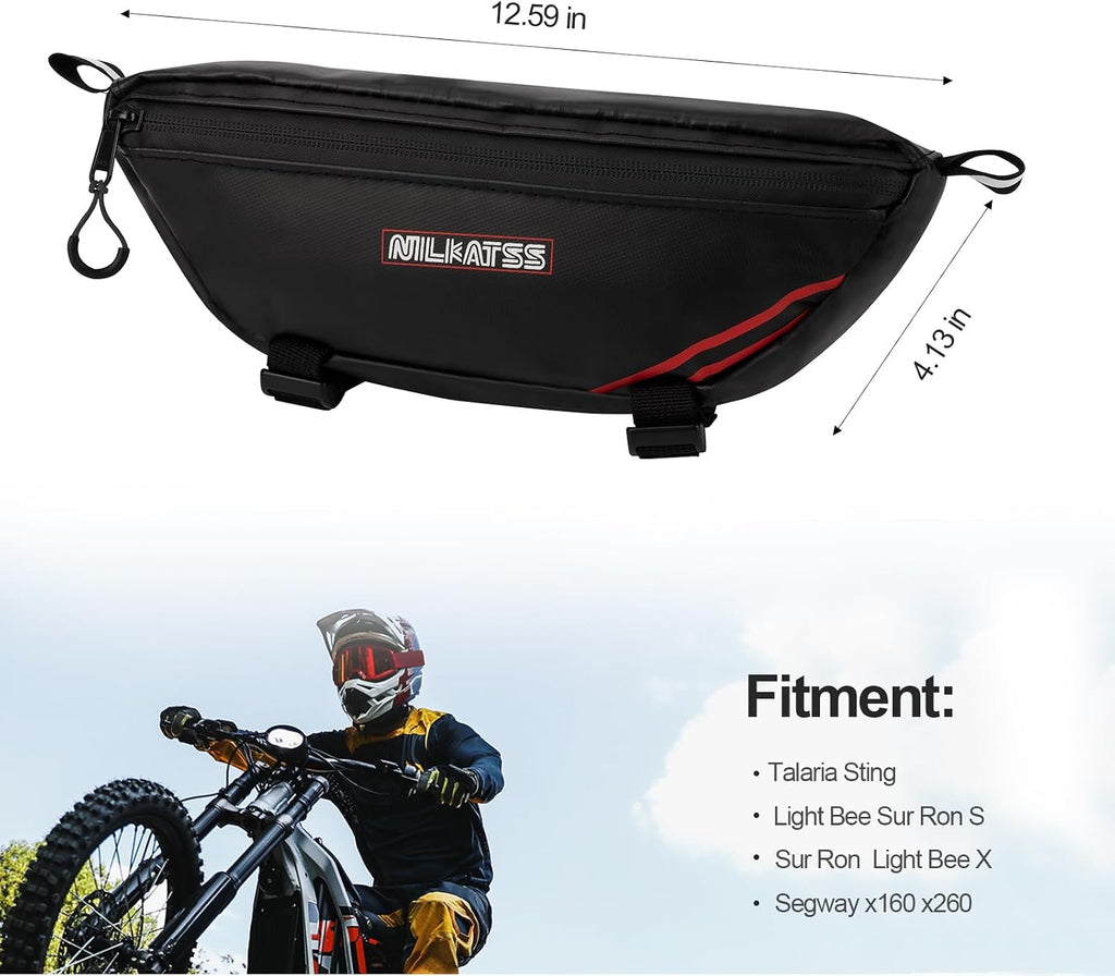 Nilkatss Waterproof Dirt Bike Handlebar Tool Bag Fits Sur Ron & Talaria