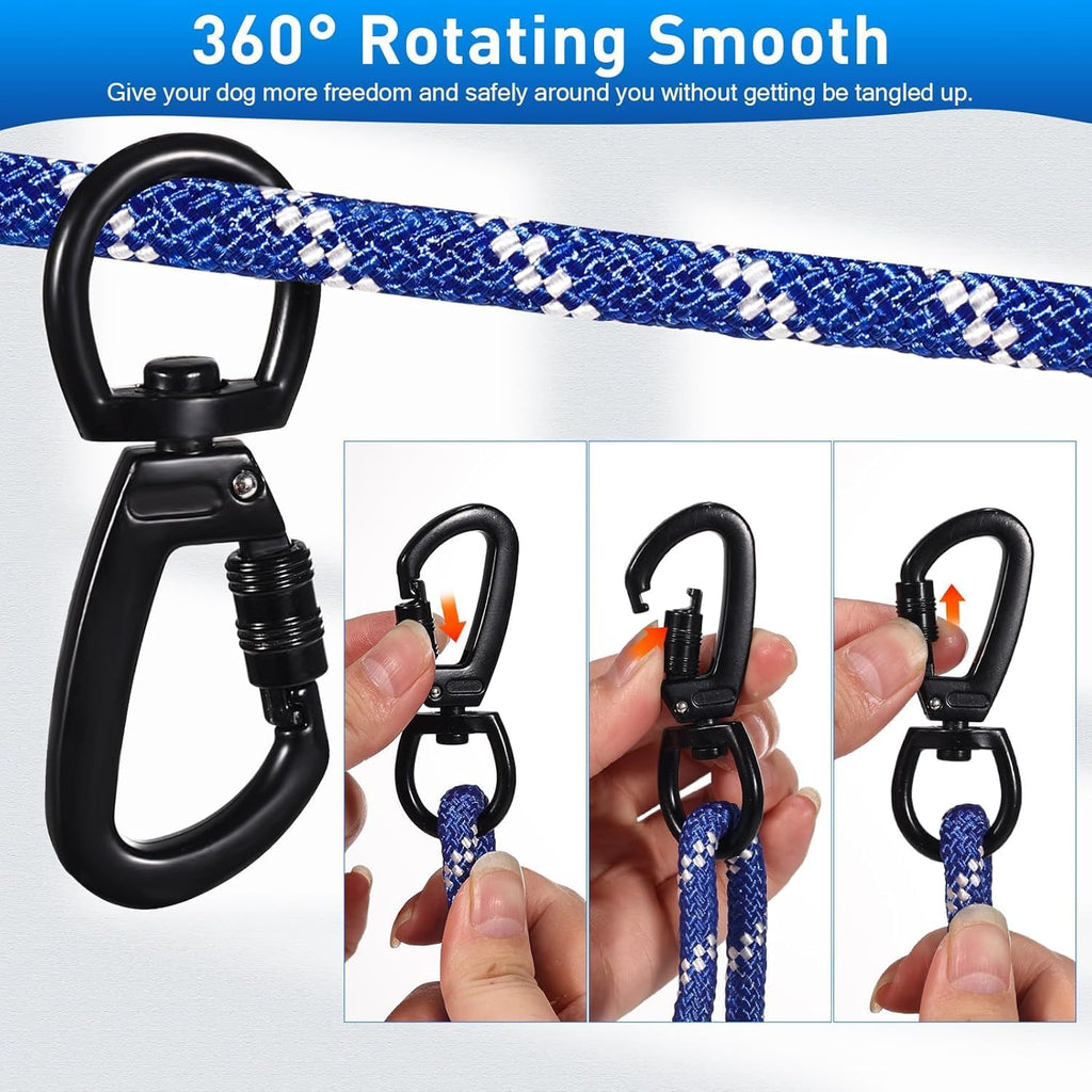 50ft Dog Tie Out Cable Holds 350lbs Dog Runner for Yard Camping Outdoor