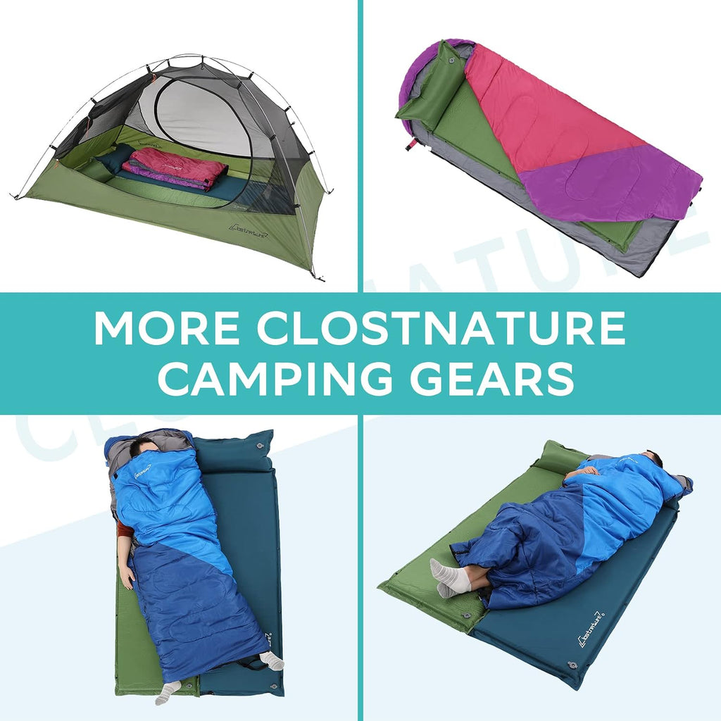 Clostnature 1.5in Lightweight Self Inflating Sleeping Pad for Camping