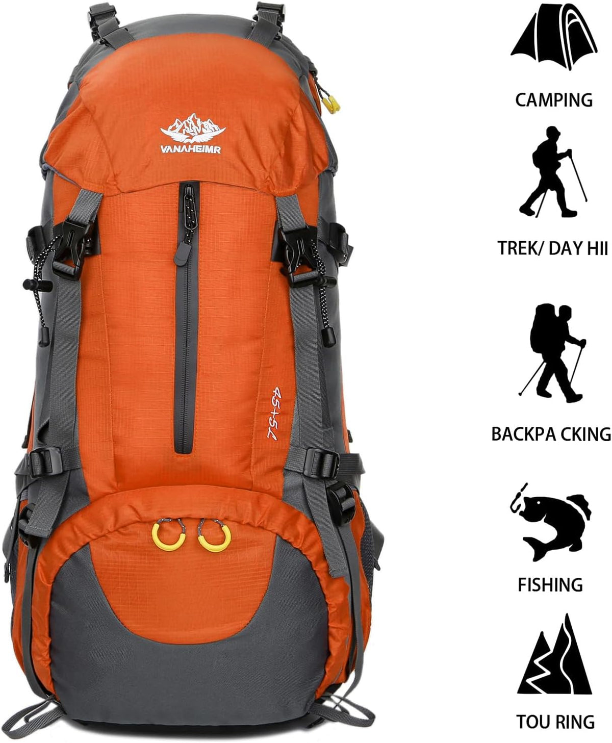 Esup 50L Waterproof Camping Hiking Backpack for Men and Women