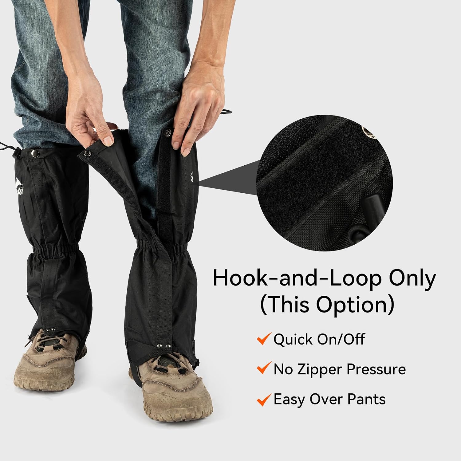 Leg Gaiters for Men and Women Waterproof Adjustable Gators for Hiking Boots in Climbing Hunting Trekking Snow Gaiters