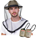 Mosquito Head Net,2 Pack Ultra Fine Ice Silk Cooling Large Long Mesh