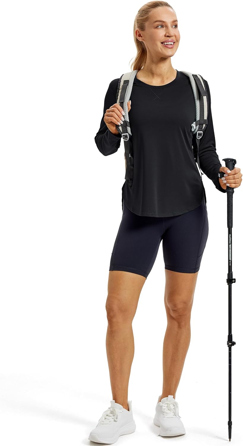 MAGCOMSEN Women's UPF 50+ Long Sleeve Shirt Moisture Wicking Top for Hiking