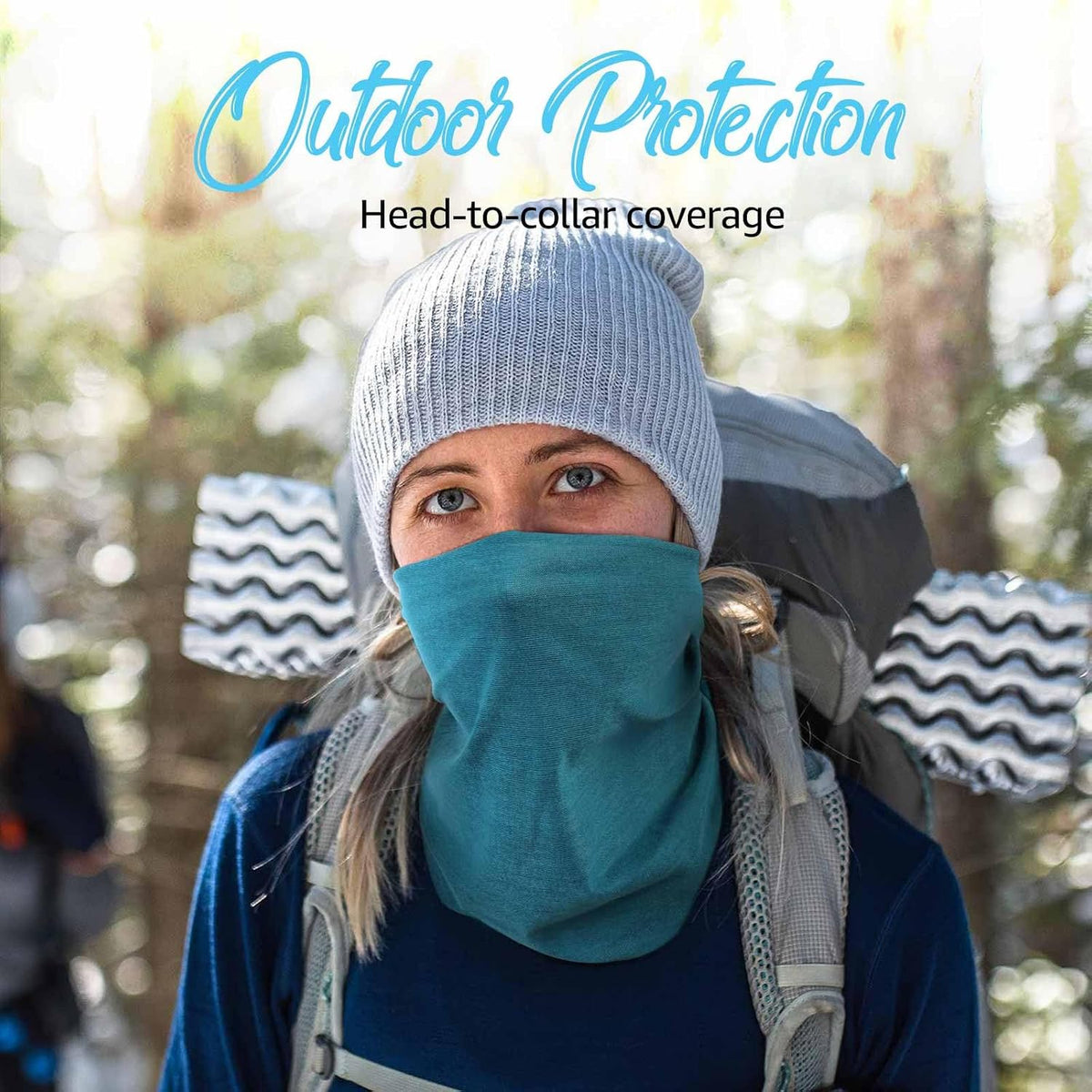 Awumbuk Neck Gaiter for Men Women, 6 Pack Face Mask Breathable Face Cover for Sun UV Protection Bandana Scarf Cycling Running