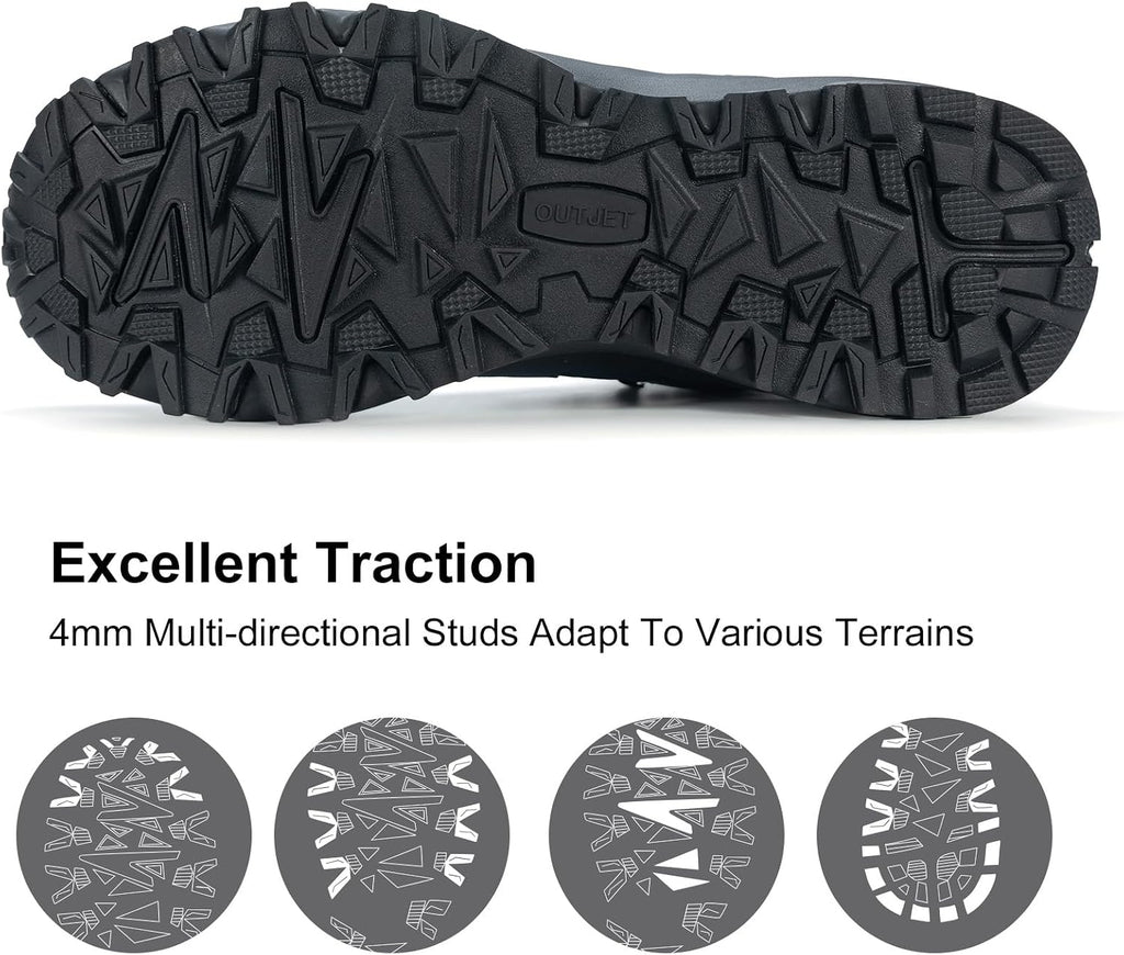 Men's Waterproof Hiking Boots Lightweight Comfortable Outdoor Walking Trail Boots Shoes